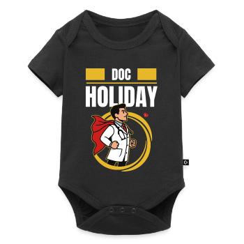 Doc Holiday – Doctor in Working Time Fraud Style - Baby Premium short-sleeve bodysuit - black - Front