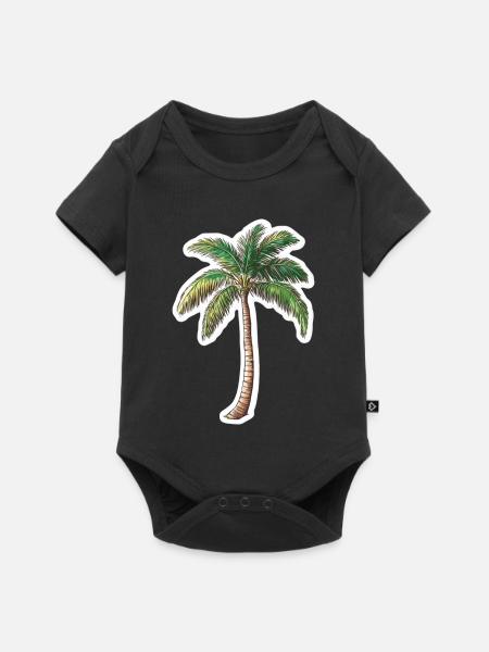 Palme - Baby Premium Kurzarmbody - Schwarz