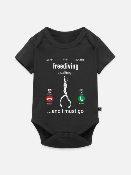 L’apnée m’appelle et je dois y aller design drôle - Body à manches courtes Premium Bébé - noir