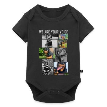 Doggy Voice Collage - Baby Premium short-sleeve bodysuit - black - Front