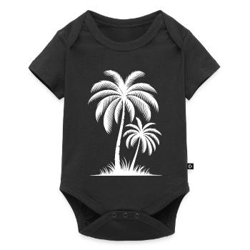 Palm trees are my friends Pure palm idyll - Baby Premium short-sleeve bodysuit - black - Front