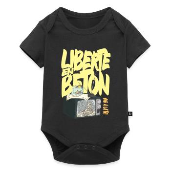 Liberté en Béton - France 10 septembre - Body à manches courtes Premium Bébé - noir - Devant