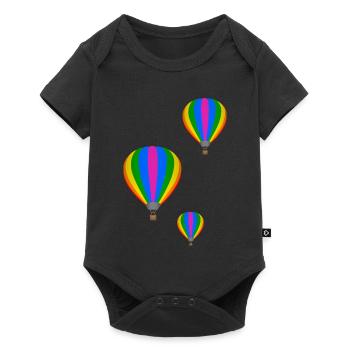 Vol en montgolfière - Body à manches courtes Premium Bébé - noir - Devant