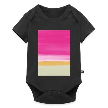 Line study pink yellow - Baby Premium Kurzarmbody - Schwarz - Vorne
