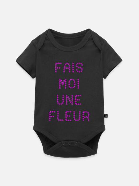 MACH MIR EINE BLUME! - Baby Premium Kurzarmbody - Schwarz