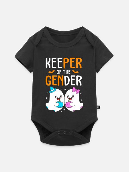 Halloween Gender Reveal - Baby Premium Kurzarmbody - Schwarz