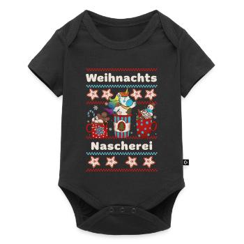 Collation de Noël amusante avec licorne - Body à manches courtes Premium Bébé - noir - Devant