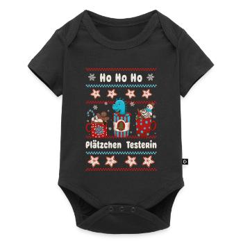 Hohoho Cookie Tester Noël avec Dino - Body à manches courtes Premium Bébé - noir - Devant