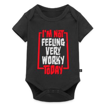 Je ne me sens pas très worky aujourd’hui Faul Arbeit humour - Body à manches courtes Premium Bébé - noir - Devant
