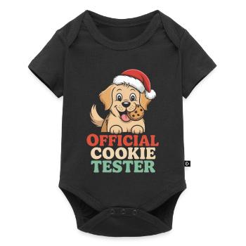 Chien de Noël Humour - Body à manches courtes Premium Bébé - noir - Devant