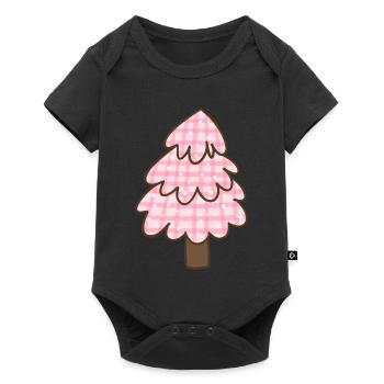 Pink Christmas Tree – Sweet Check Christmas - Baby Premium short-sleeve bodysuit - black - Front