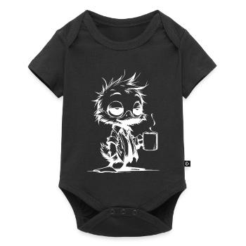 Office duck morning chaos with coffee in the office - Baby Premium short-sleeve bodysuit - black - Front