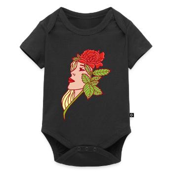 The Young Woman and the Rose - Baby Premium short-sleeve bodysuit - black - Front