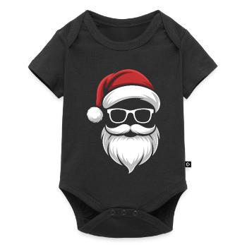 Santa with Beard & Glasses – Retro Christmas - Baby Premium short-sleeve bodysuit - black - Front