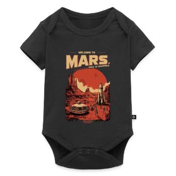 Mars Retro Adventure: Pioneer Station - Baby Premium short-sleeve bodysuit - black - Front