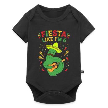 Fiesta Like I'm 6 Kaktus - Baby Premium Kurzarmbody - Schwarz - Vorne