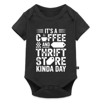 Coffee and Thrift Store Day - Baby Premium short-sleeve bodysuit - black - Front