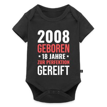2008 Born – 18 years matured to perfection - Baby Premium short-sleeve bodysuit - black - Front