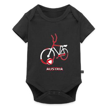 Radball, Cycleball, Hallenradsport, Austria - Baby Premium Kurzarmbody - Schwarz - Vorne