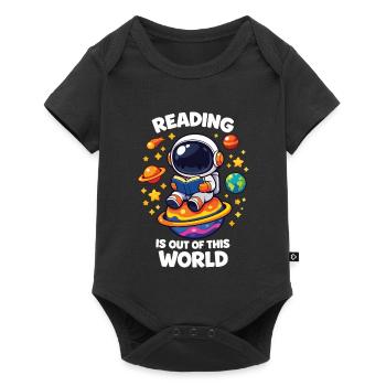 Reading is out of this world - Baby Premium short-sleeve bodysuit - black - Front