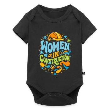 Women in Construction Craftswomen Retro Power - Baby Premium short-sleeve bodysuit - black - Front