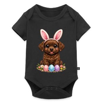 Brown Labrador Retriever Chocolate Labbi Easter - Baby Premium short-sleeve bodysuit - black - Front