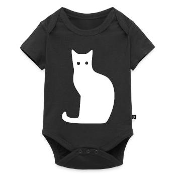 Silhouette de chat Design minimaliste Amoureux des chats Chats - Body à manches courtes Premium Bébé - noir - Devant