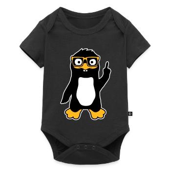 Penguin Geek Lunettes Index Lus Arrogant - Body à manches courtes Premium Bébé - noir - Devant
