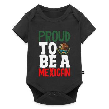 Fierté du Mexique & Maison Drapeau du Mexique - Body à manches courtes Premium Bébé - noir - Devant