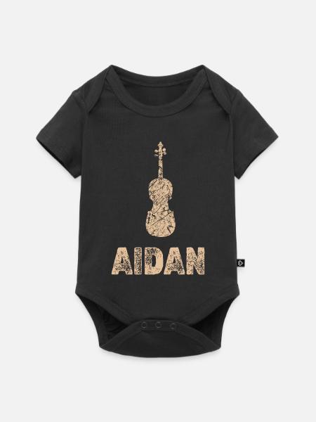 Aidan als Geige - Baby Premium Kurzarmbody - Schwarz