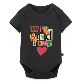 We Are Colorful Collage Heart - Baby Premium short-sleeve bodysuit - black - Front