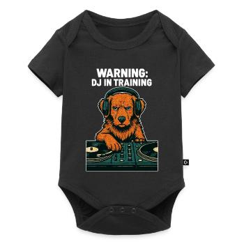 DJ Toller Hund – Avertissement : DJ en formation - Body à manches courtes Premium Bébé - noir - Devant