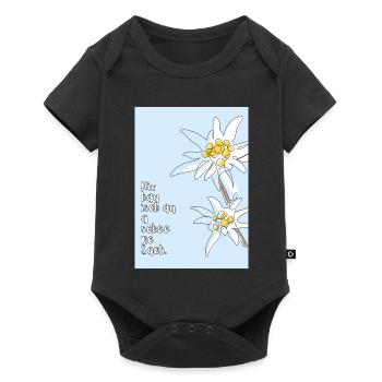 Edelweiß - Baby Premium Kurzarmbody - Schwarz - Vorne