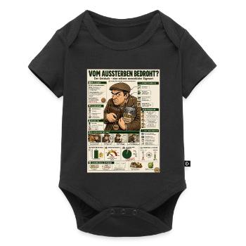 Der Geizhals – jeder Cent zählt - Baby Premium Kurzarmbody - Schwarz - Vorne