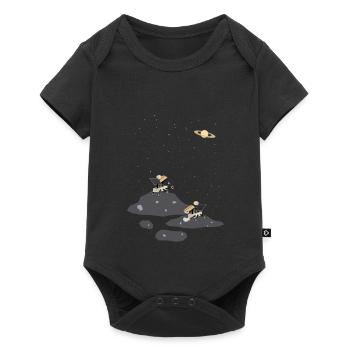 Mondrover - Baby Premium Kurzarmbody - Schwarz - Vorne