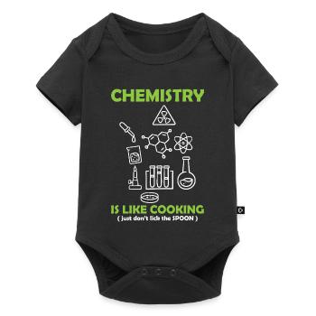Chemielehrer Chemie Chemiker - Baby Premium Kurzarmbody - Schwarz - Vorne