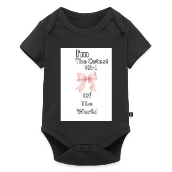 Das süßeste Mädchen der Welt - Baby Premium Kurzarmbody - Schwarz - Vorne