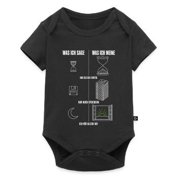 Was ich sage Was ich meine Gamer Zocker Herren - Baby Premium Kurzarmbody - Schwarz - Vorne