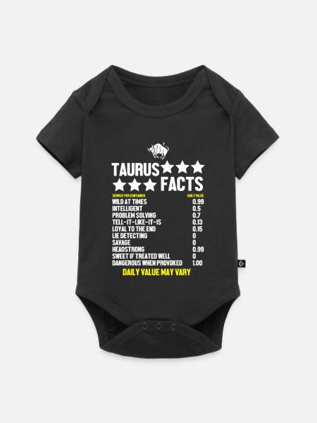 Sternzeichen Stier - Baby Premium Kurzarmbody - Schwarz