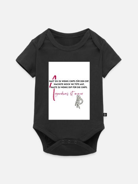 Irgendwas ist immer - Baby Premium Kurzarmbody - Schwarz