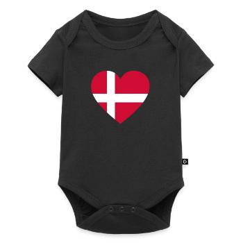 Love Love gift denmark denmark denmark - Baby Premium short-sleeve bodysuit - black - Front