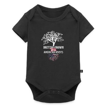 British Grown with American roots Royaume-Uni USA Famille - Body à manches courtes Premium Bébé - noir - Devant