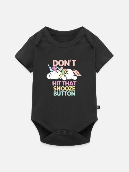 Don`t hit that snooze - Baby Premium Kurzarmbody - Schwarz