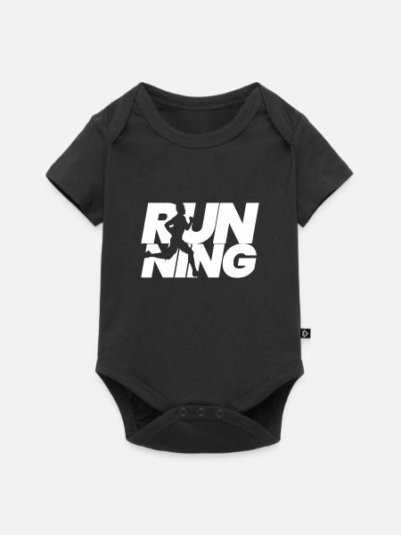 Running runner running gift jogging Jogger sport - Baby Premium short-sleeve bodysuit - black
