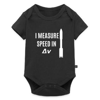 I measure speed in Delta V - Baby Premium short-sleeve bodysuit - black - Front