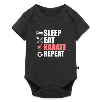 Karate - Baby Premium Kurzarmbody - Schwarz - Vorne