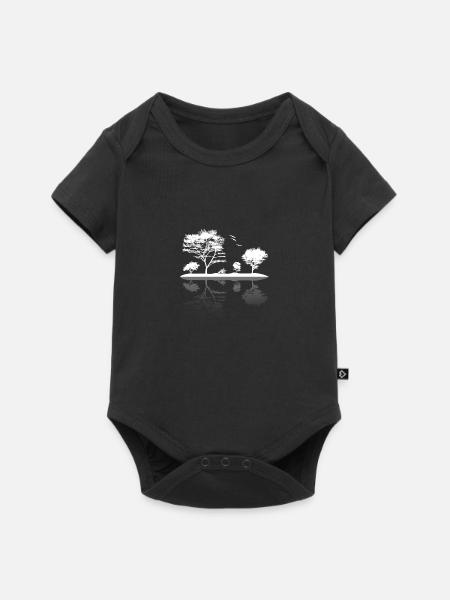 Natur - Baby Premium Kurzarmbody - Schwarz