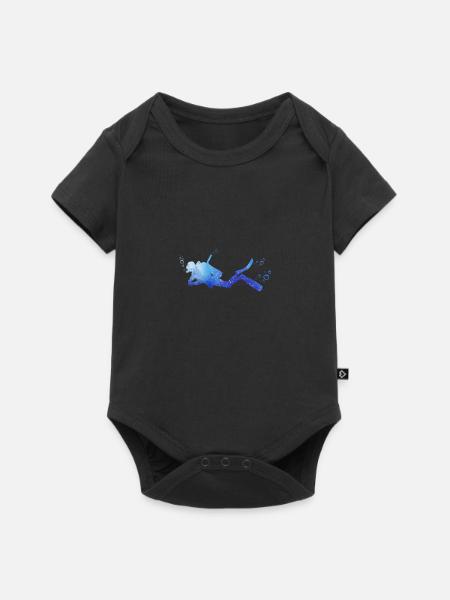 plongée - Body à manches courtes Premium Bébé - noir