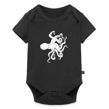 Kraken Oktopus - Baby Premium Kurzarmbody - Schwarz - Vorne