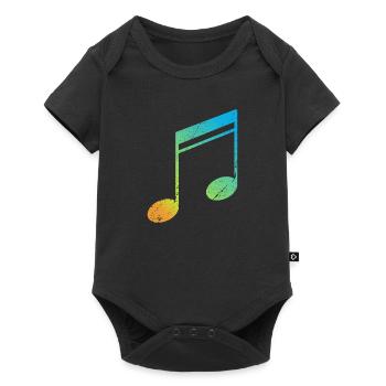 Note musicale musicien cadeau son icône musicale - Body à manches courtes Premium Bébé - noir - Devant